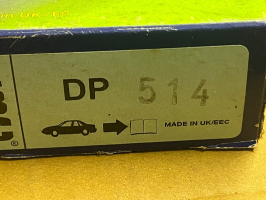 EBC Brakes REAR Brake PADS DP514 Fits Honda Prelude 1.8 (AB) 1983-1987