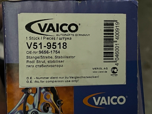 Vaico V51-9518 Rear Right Hand Stabilizer Link fits Daewoo Lacetti Nubira