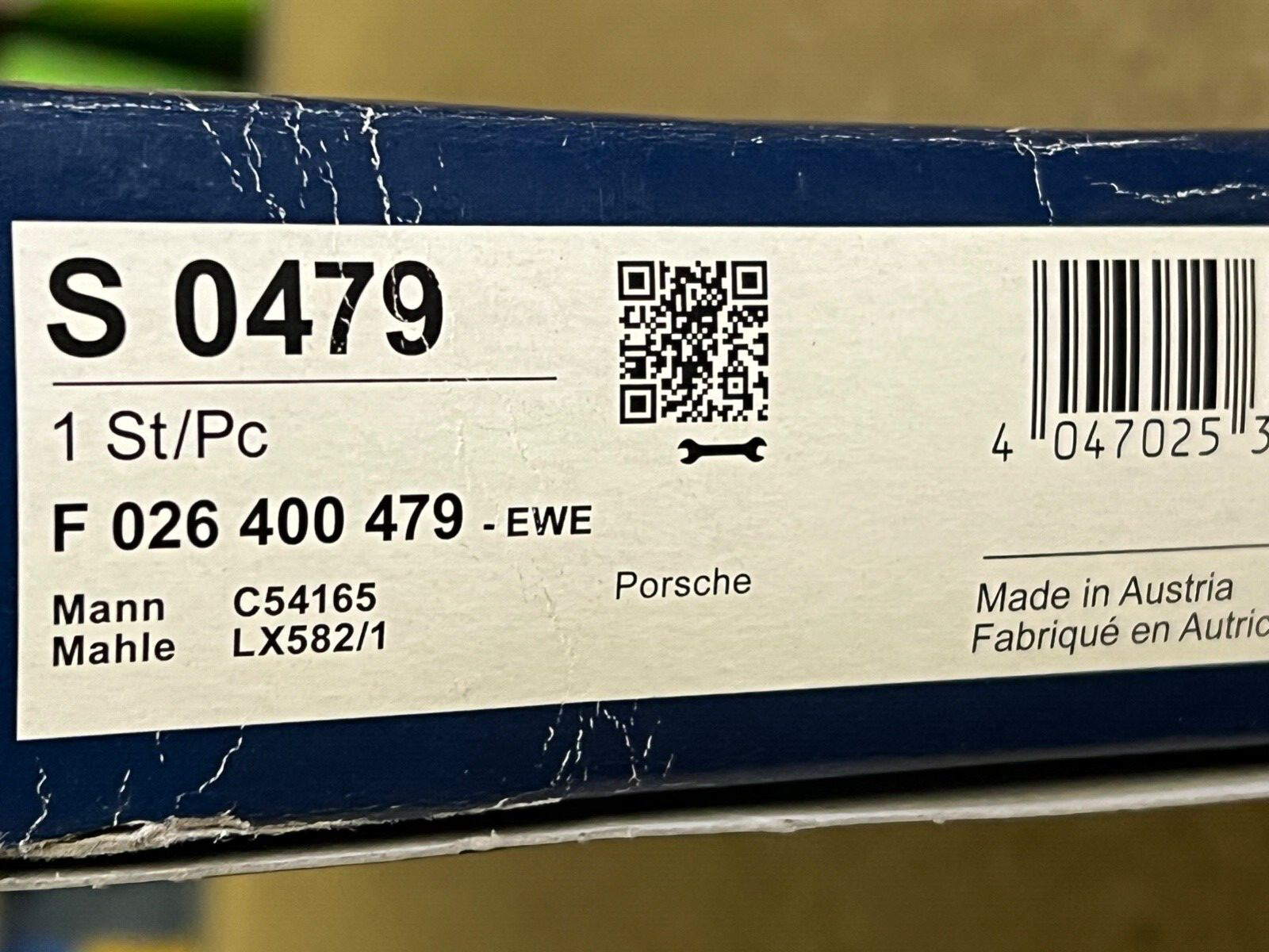 Bosch S0479 F026400479 Air Filter fits Porsche 911