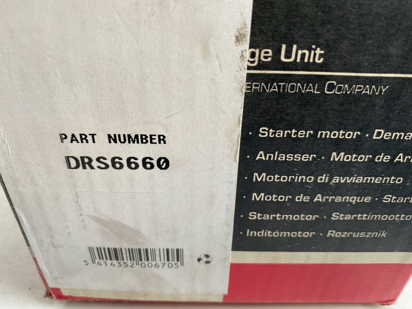 Remy DRS6660 Starter Motor fits Hyundai Renault Volvo Vauxhall Opel