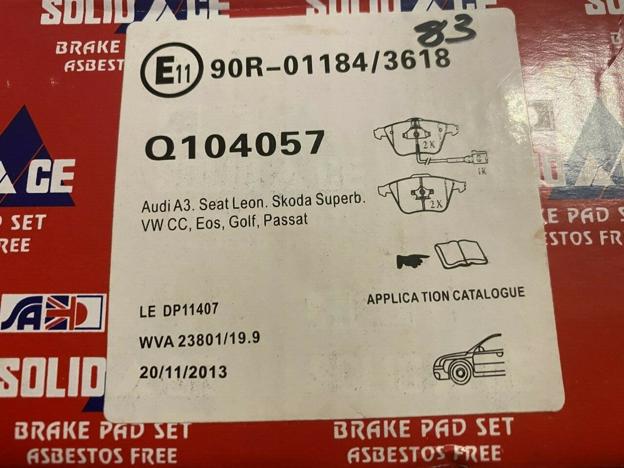 Solid Auto Q104057 Front Brake Pad Set