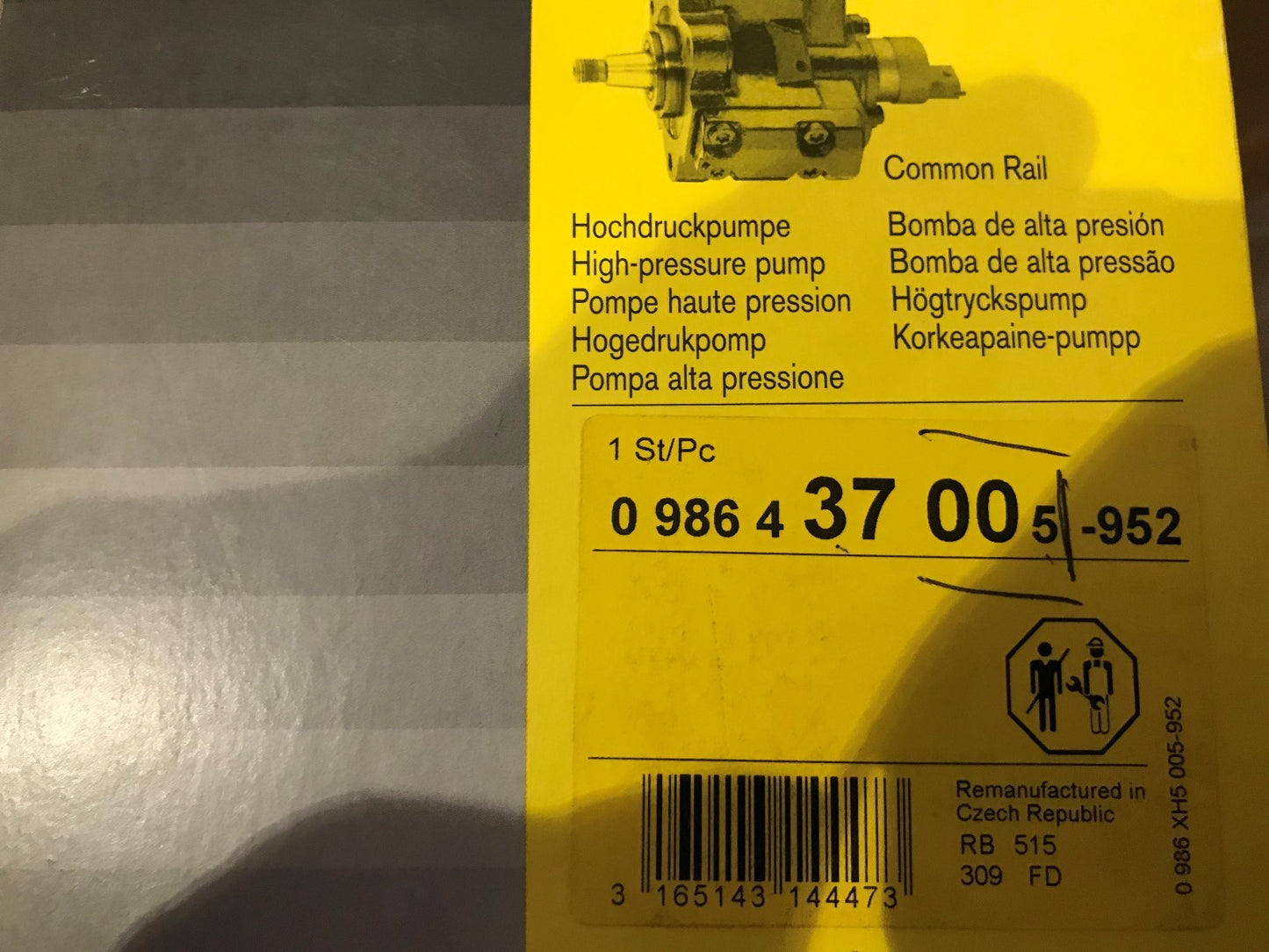 High Pressure Fuel Pump Common Rail fits Citroen Peugeot Suzuki Bosch 0986437005