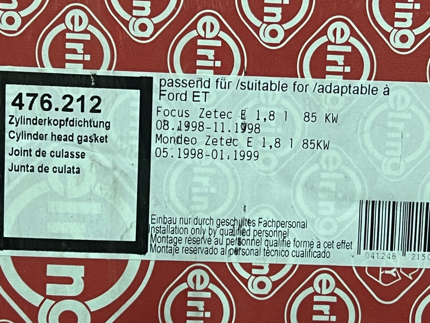 Elring 476.212 Head Gasket fits Ford Mondeo Focus