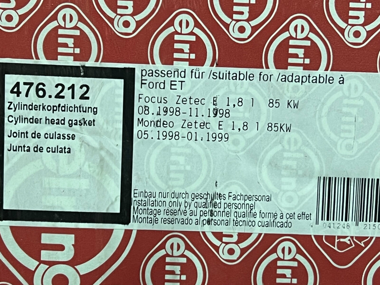 Elring 476.212 Head Gasket fits Ford Mondeo Focus