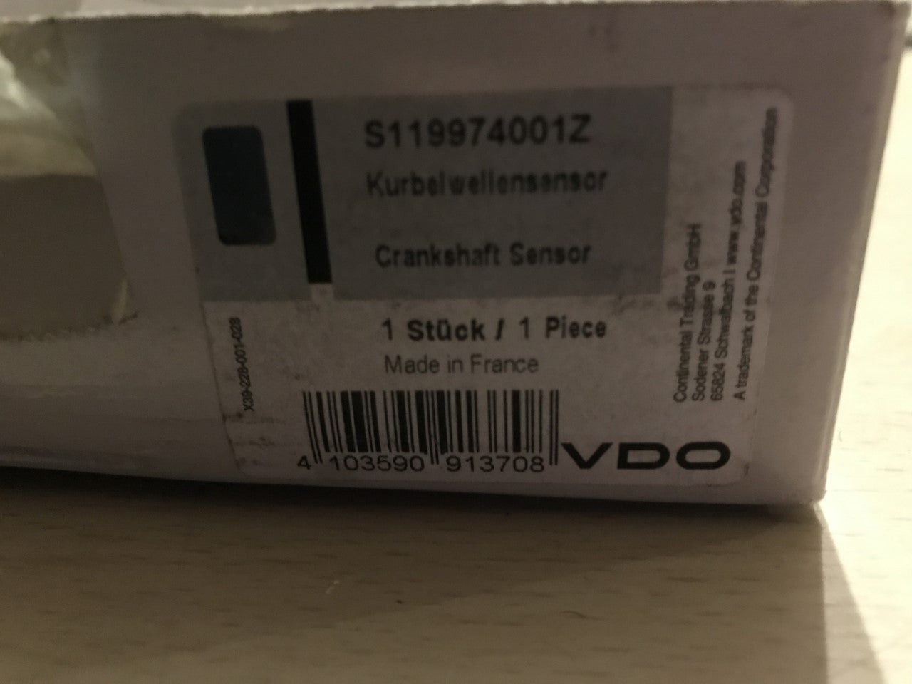 Crankshaft Sensor Renault Clio Kangoo Express Megane Scenic S119974001Z