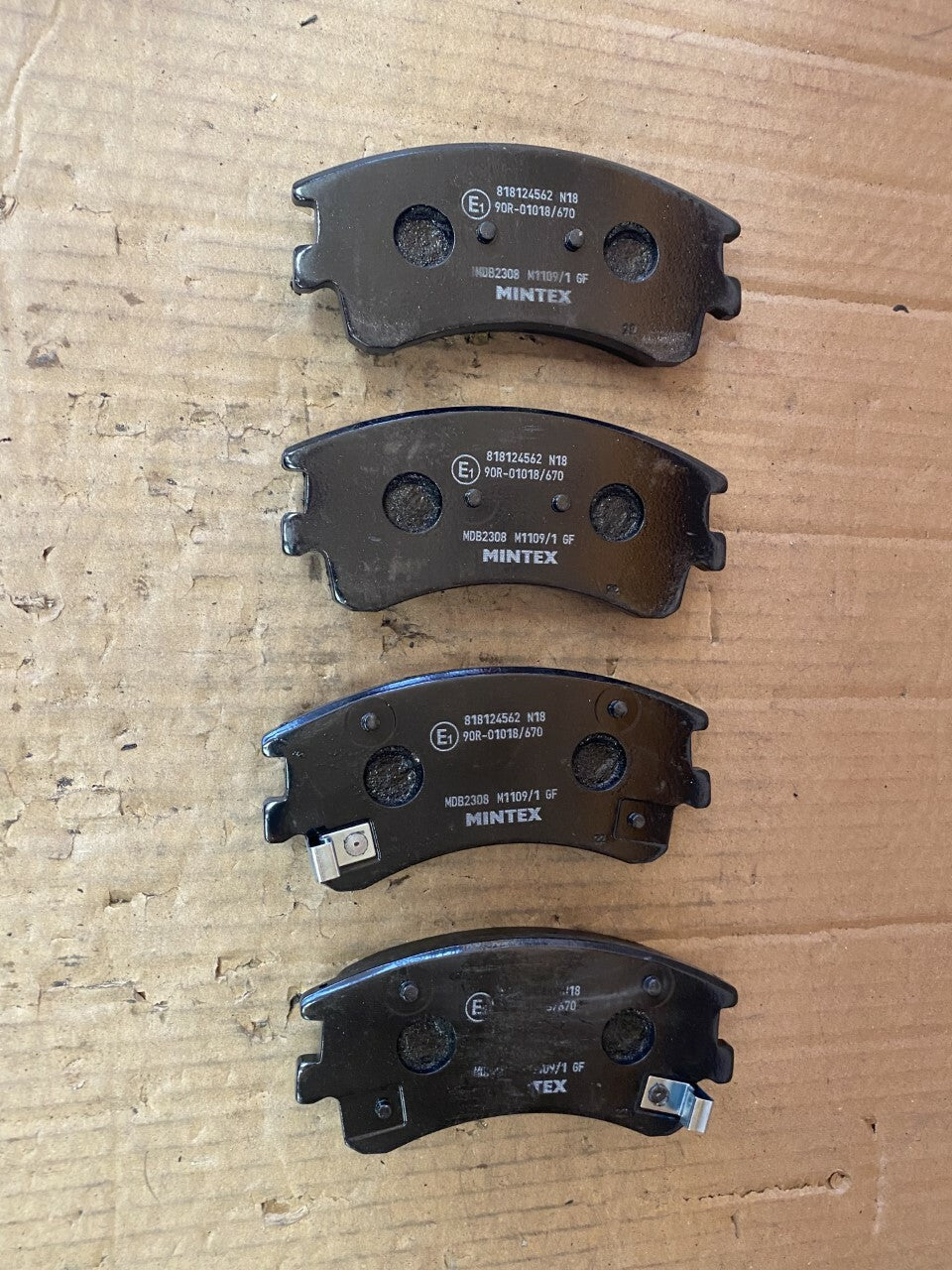 Mintex MDB2308 Front Brake Pad Set fits Mazda