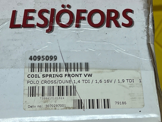 Lesjofors 4095099 Front Coil Spring fits VW Polo Fox Skoda Fabia Roomster