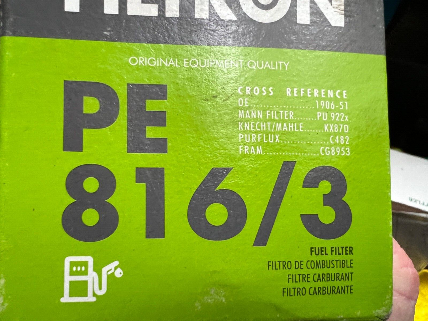 Filtron PE816/3 Fuel Filter fits Citroen Fiat Peugeot Suzuki