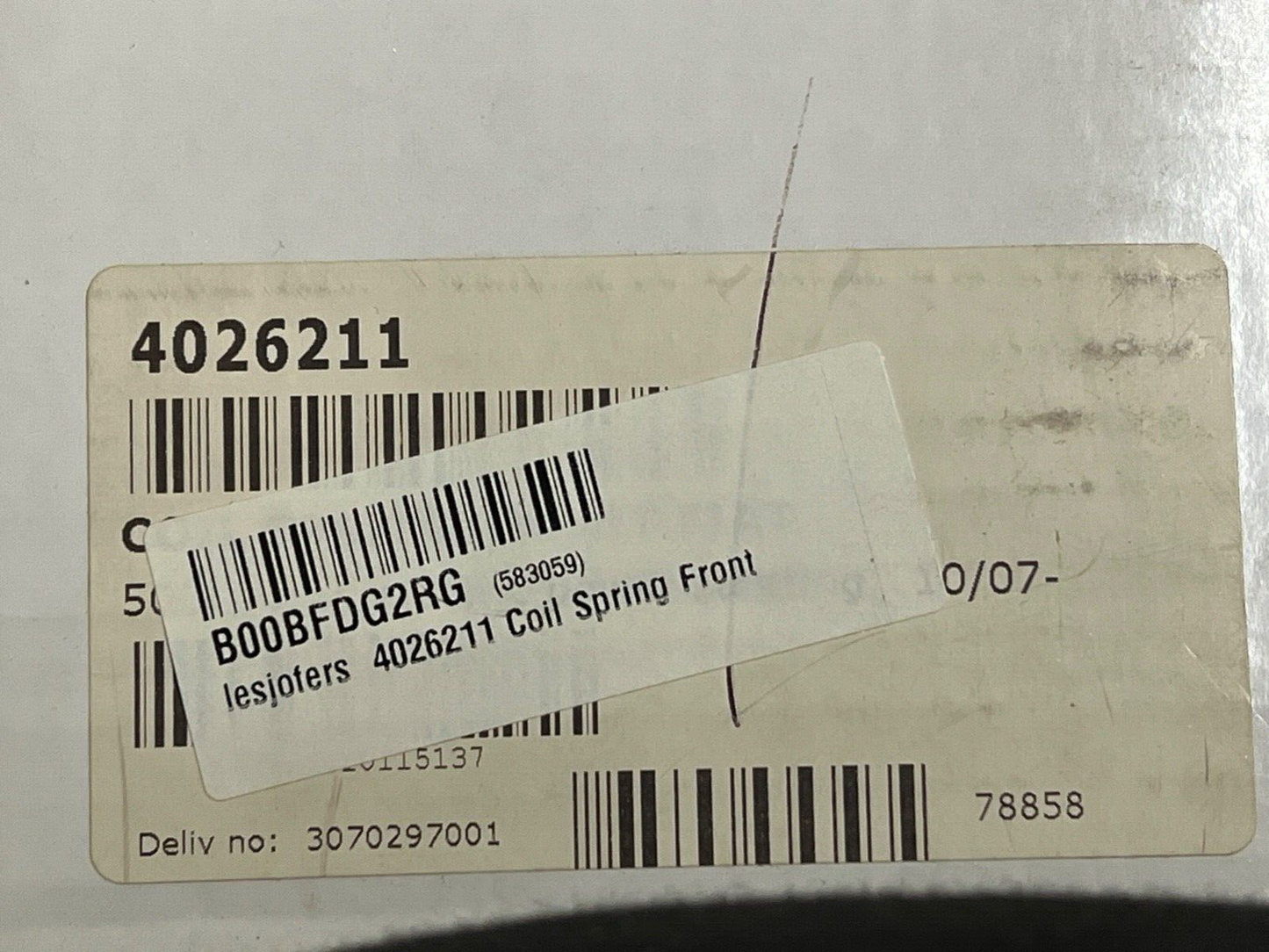 Lesjofors 4026211 Front Coil Spring fits Fiat 500