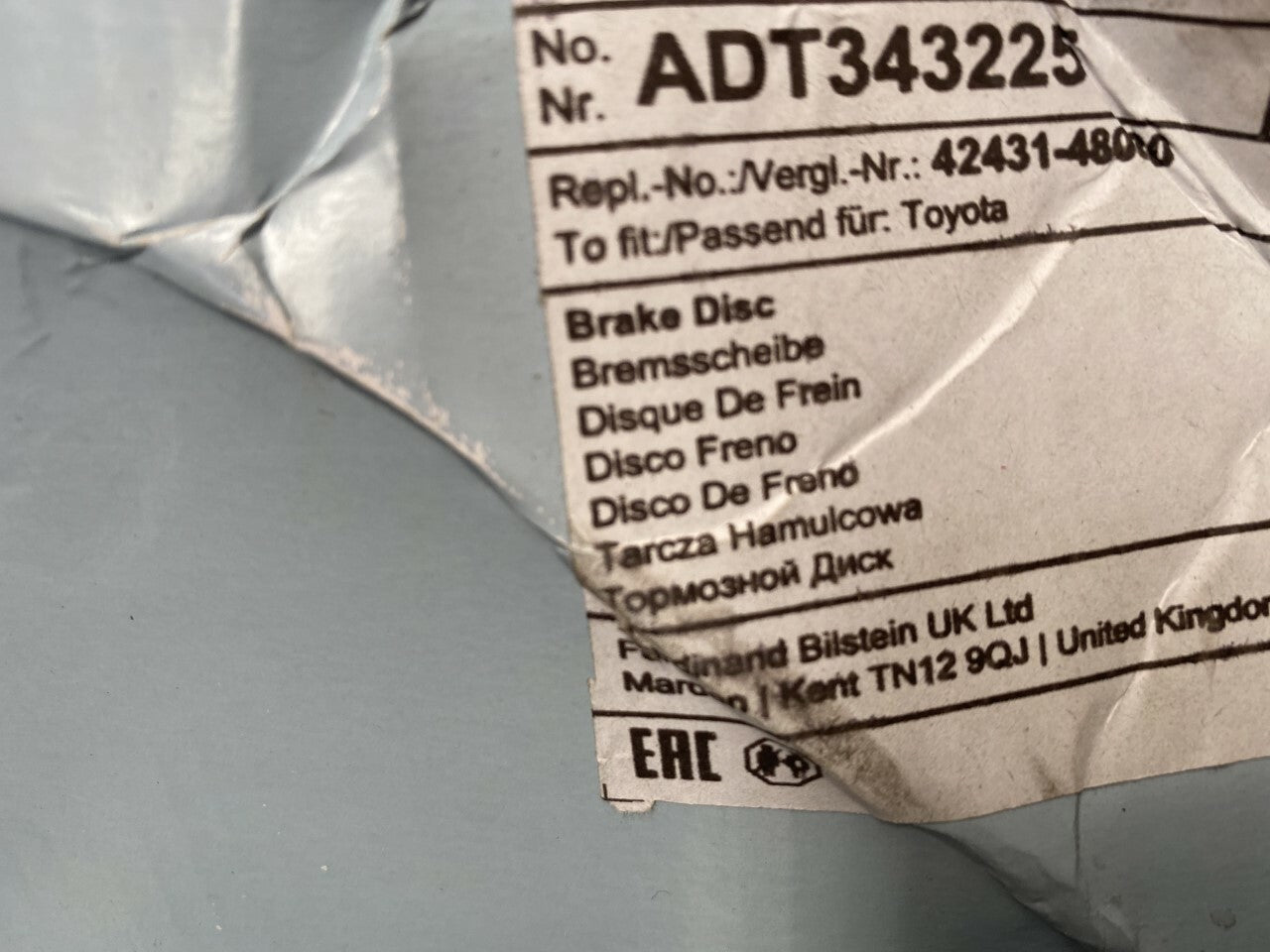 Blue Print ADT343225 Brake Disc Pair fits Toyota Lexus
