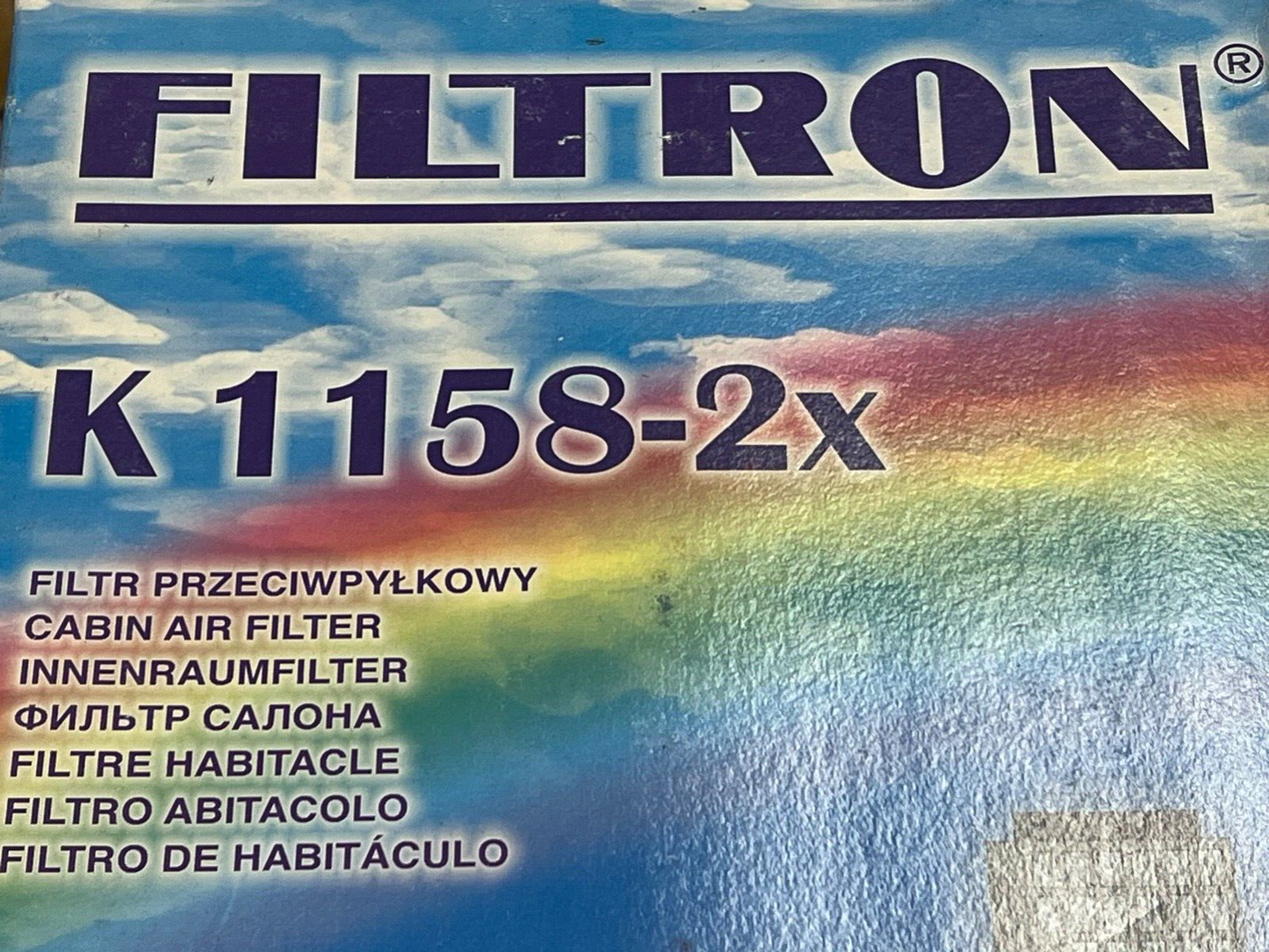 Filtron K1158-2x Cabin Pollen Filter fits Daewoo Tacuma