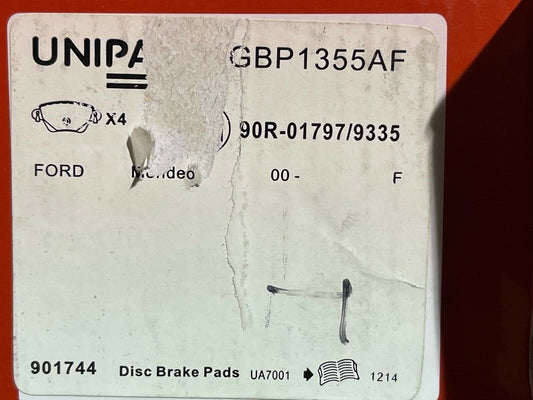 Unipart GBP1355AF FDB1416 Rear Brake Pad Set fits Ford Jaguar