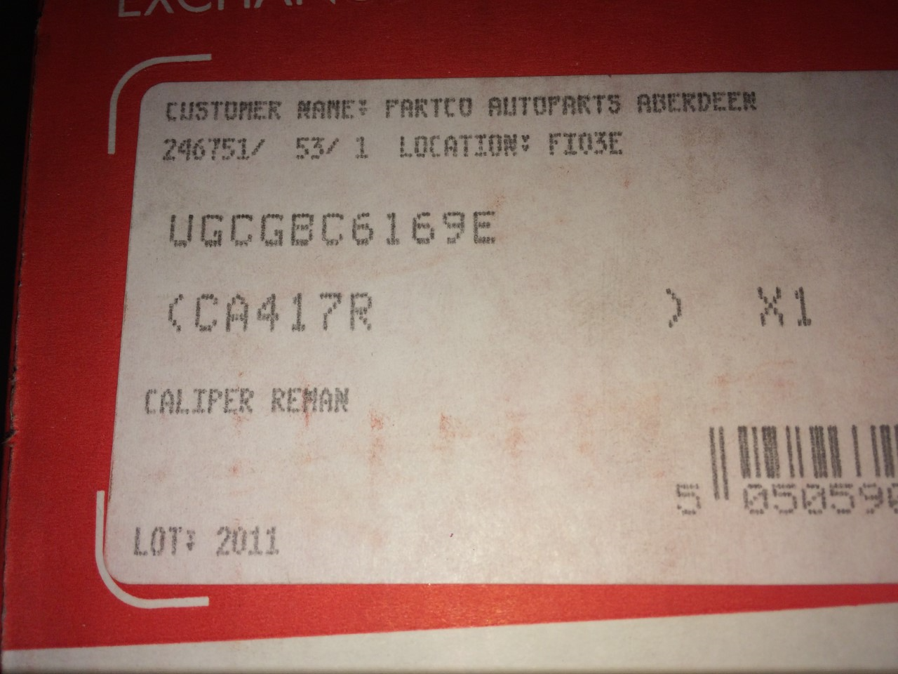 Front Right Brake Caliper Fiat Panda Regata Lancia Seat Ibiza Malaga GBC6169E