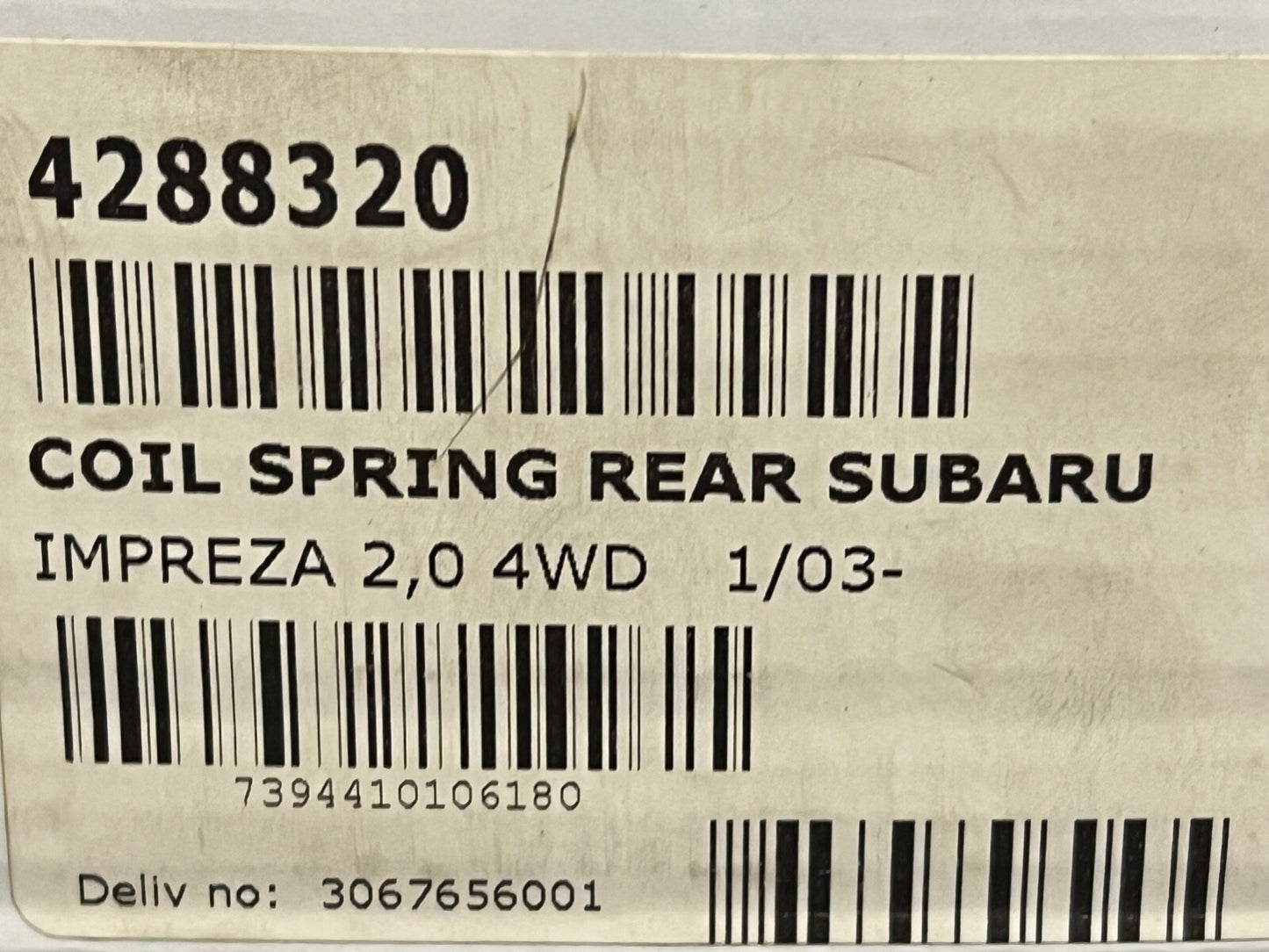 Lesjofors 4288320 Rear Coil Spring fits Subaru Impreza