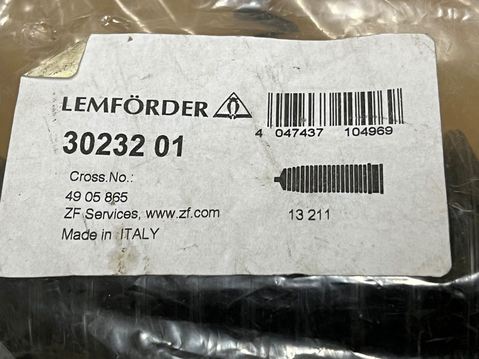 Lemforder 3023201 Steering Rack Gaiter Boot Dust Cover