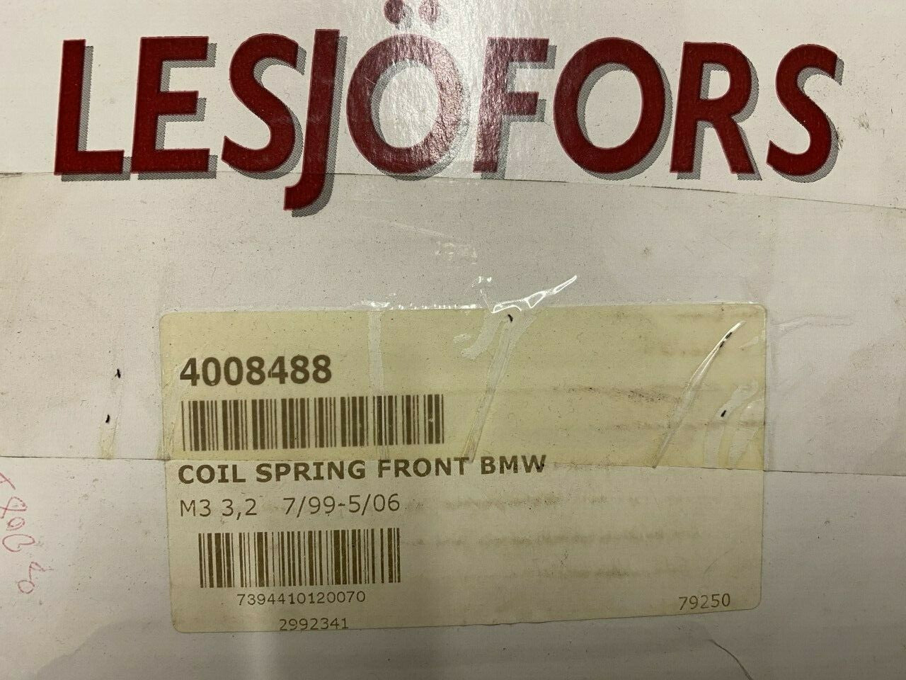 Lesjofors 4008488 Front Coil Spring fits BMW