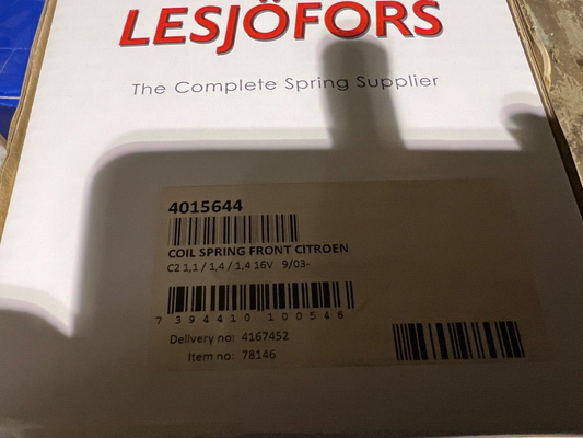 Lesjofors 4015644 Front Coil Spring fits Citroen C2