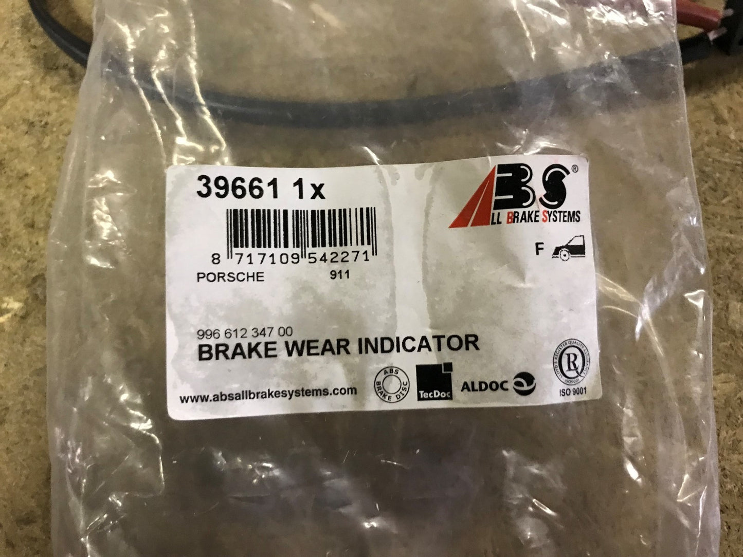 Front Brake Wear Indicator Porsche 911 V Cabriolet 98-05 911 V Coupe 97-05 39661