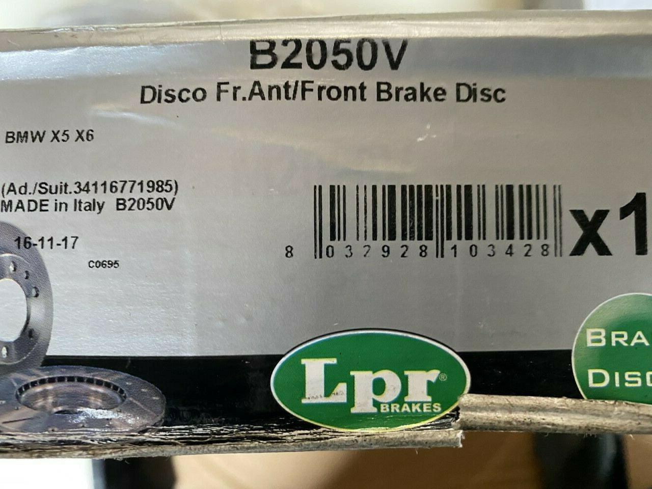 LPR B2050V Front Brake Disc