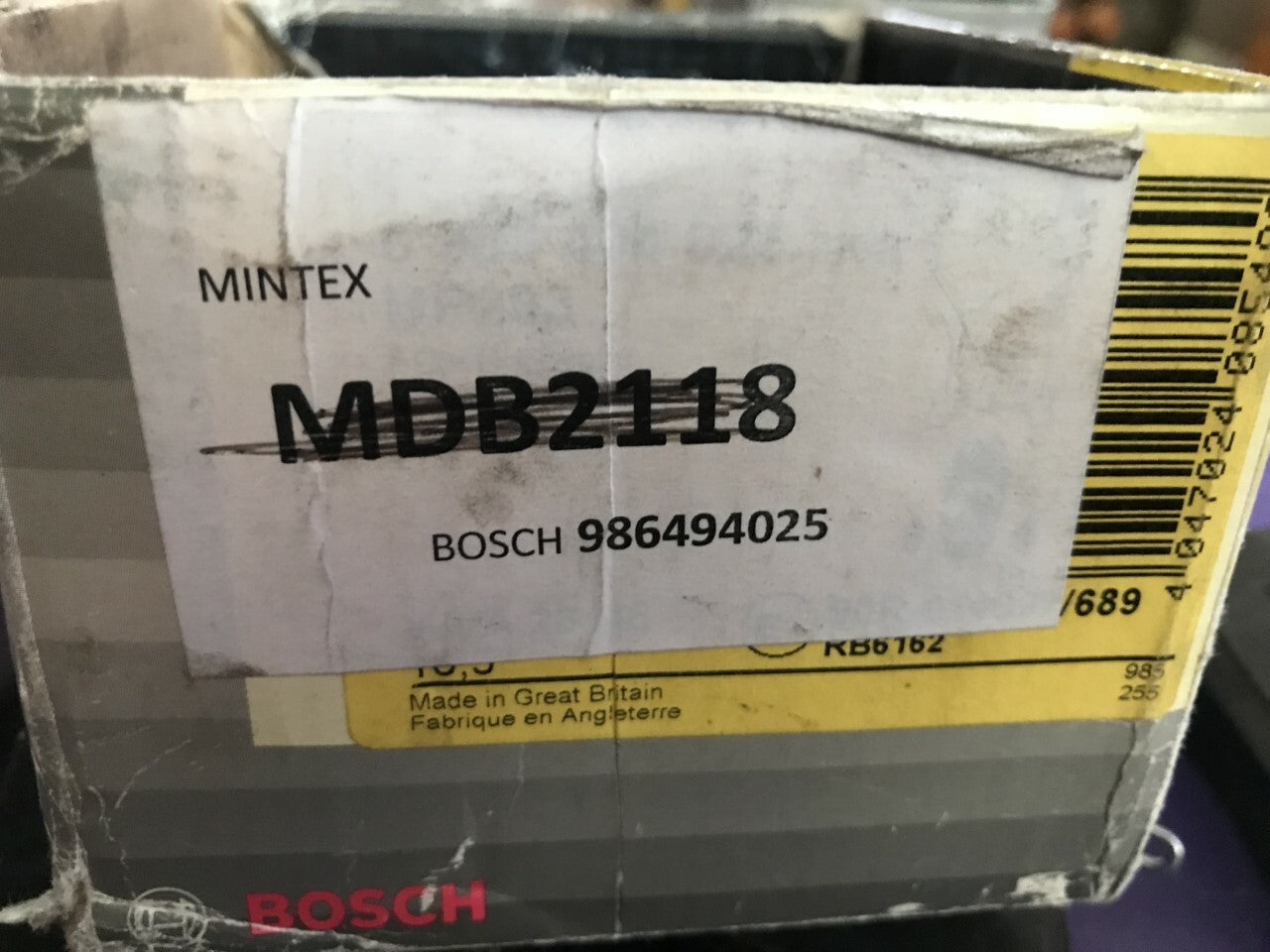for Ford for Seat Bosch 0986494025 MDB2118 Rear Brake Pad Set