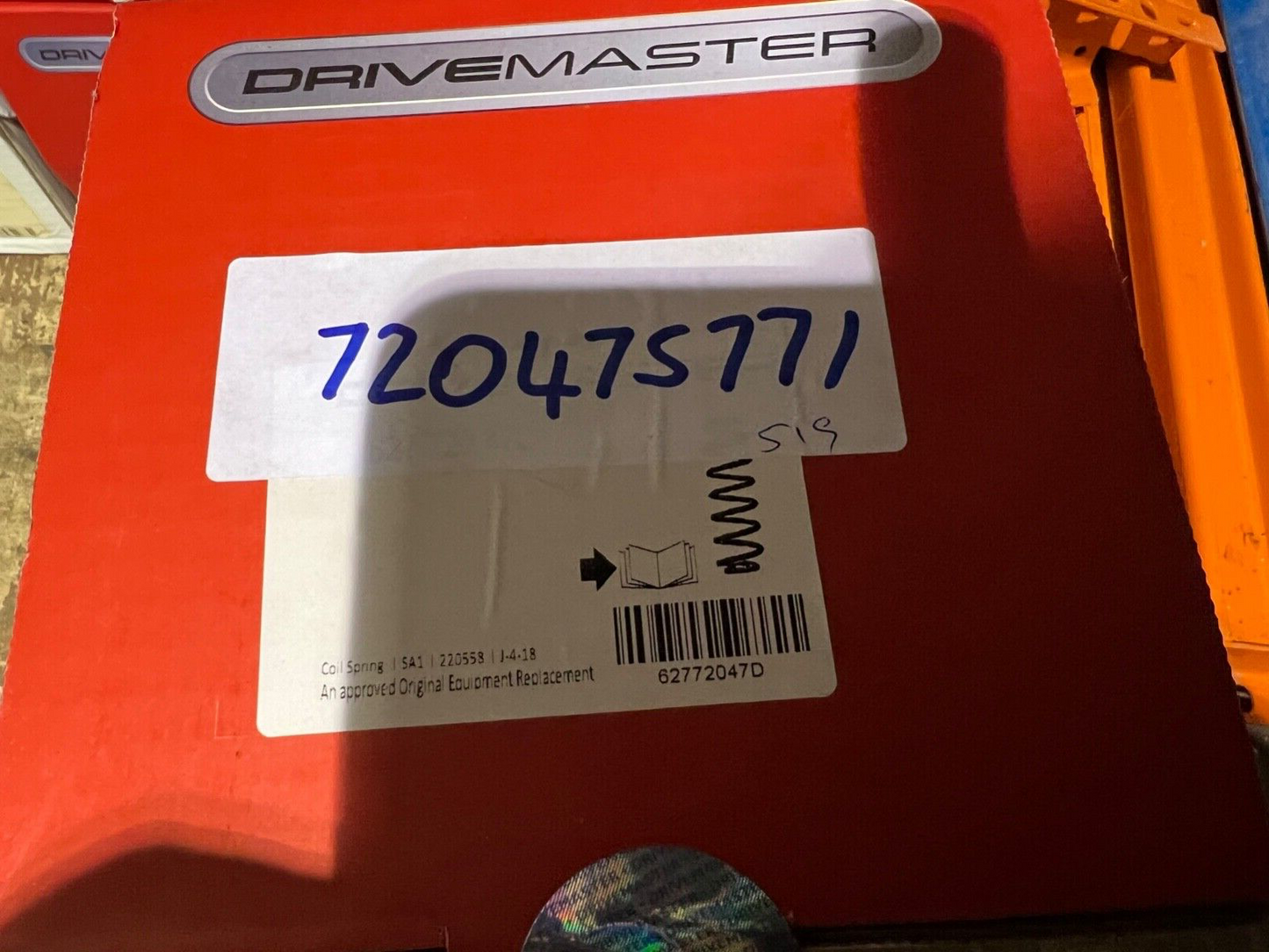 Drivemaster 720475771 Front Coil Spring fits Vauxhall Zafira 1998-2005 1.6 1.8