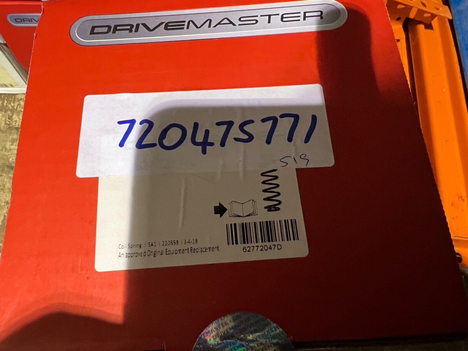 Drivemaster 720475771 Front Coil Spring fits Vauxhall Zafira 1998-2005 1.6 1.8