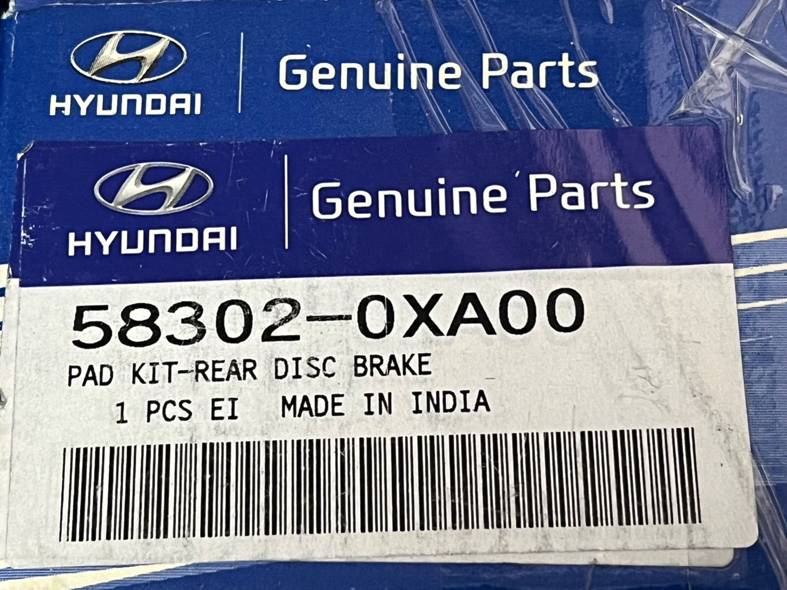 Genuine Hyundai 583020XA00 Rear Brake Pad fits Hyundai PA i10 Kia Picanto