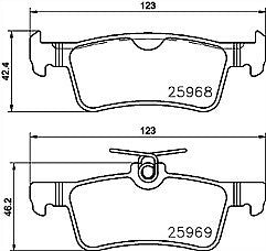 Mintex MDB3716 Rear Brake Pad Set