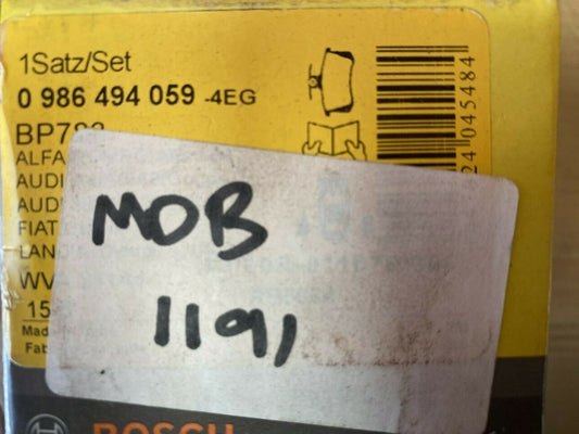 Bosch 0986494058 Brake Pad Set fits Mercedes