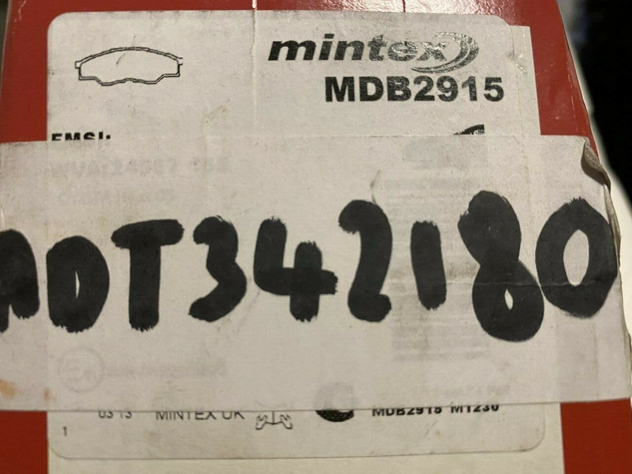 Mintex MDB2915 Front Brake Pad Set fits Toyota