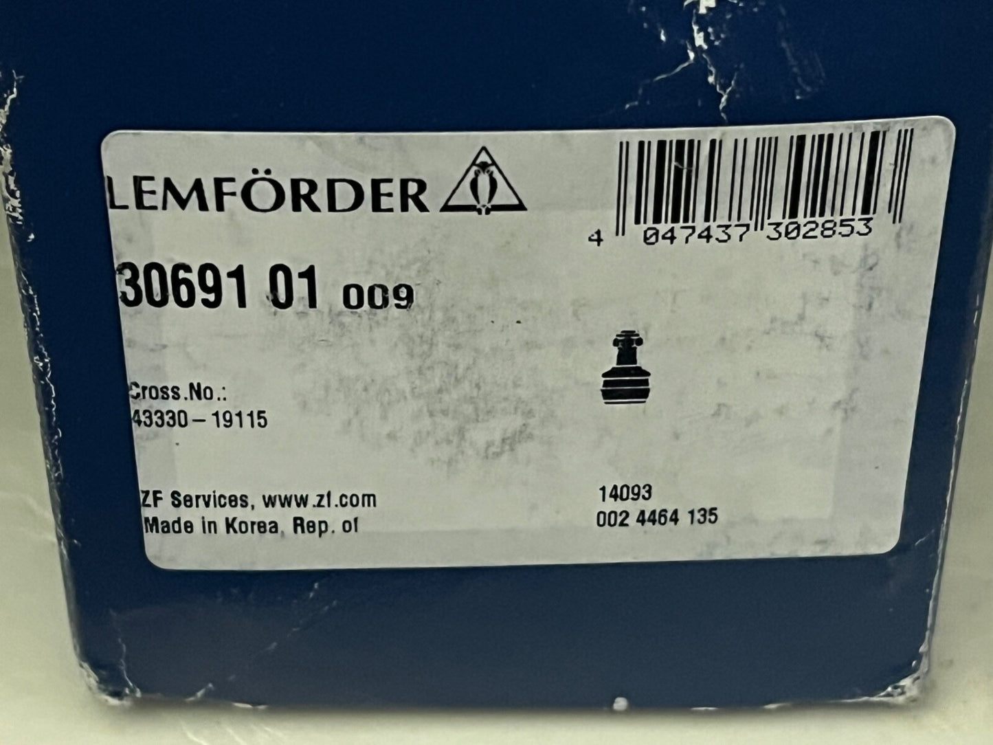 Lemforder 3069101 Front Lower Ball Joint fits Toyota Corolla Prius Wish Yaris