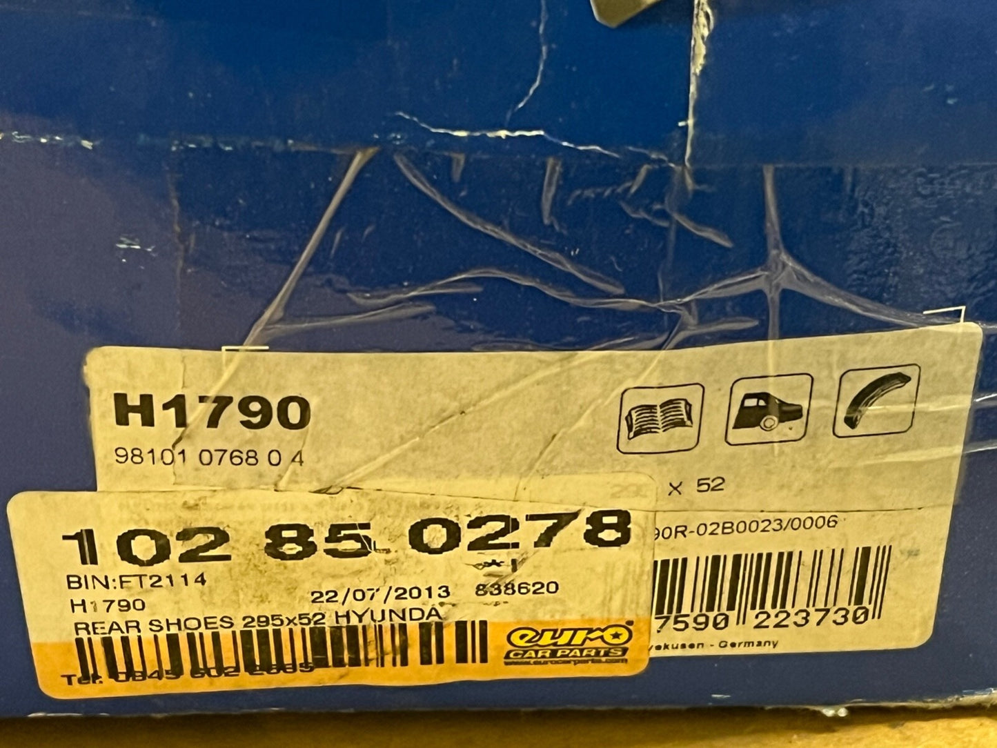 Pagid H1790 Rear Brake Shoe Set fits Hyundai