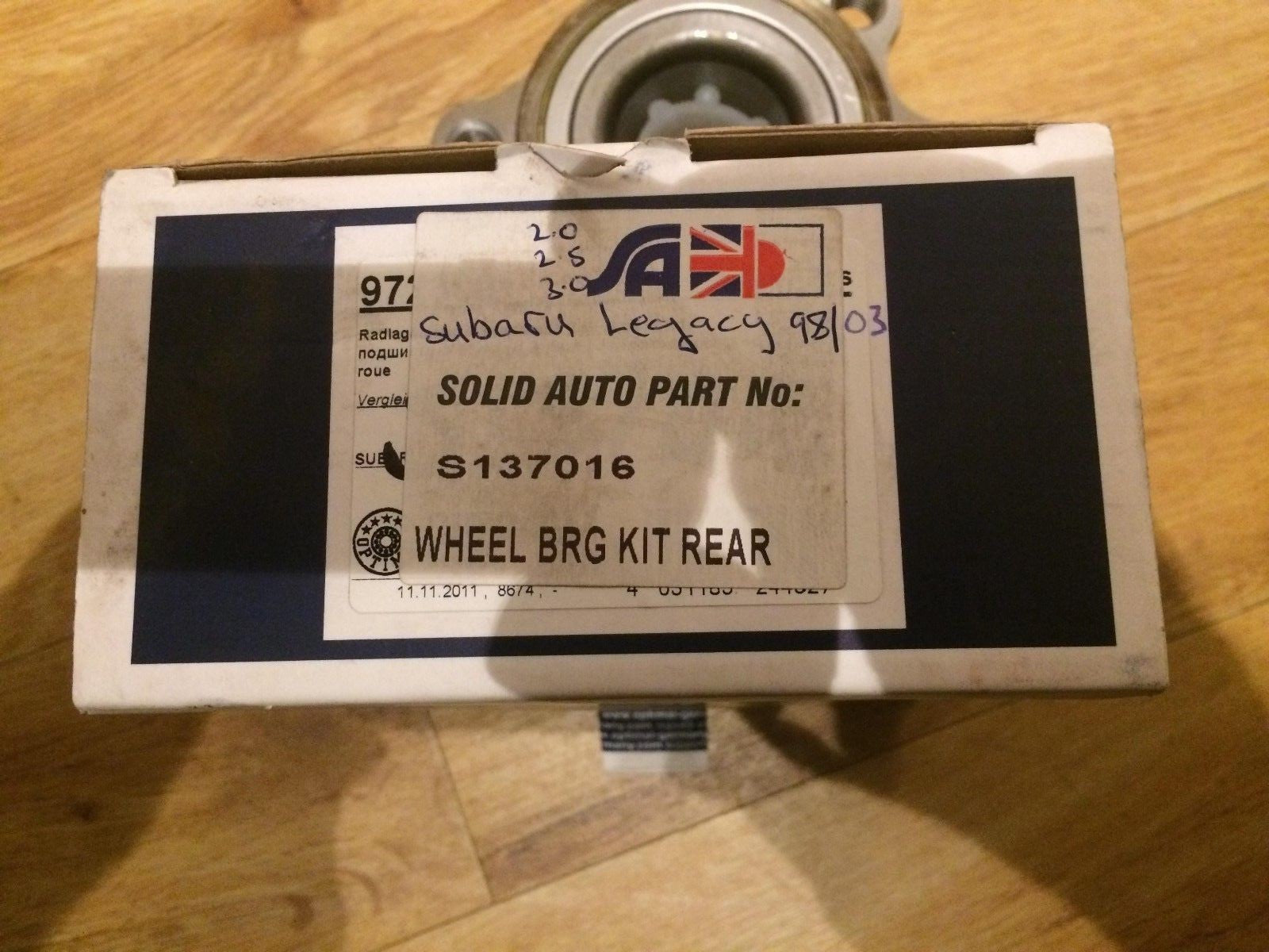 Rear Wheel Bearing Subaru Legacy Outback Optimal  S137016 OPT972303