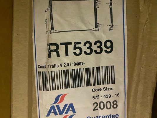 AVA RT5339 Air Conditioning Condenser fits Renault Trafic Vauxhall Vivaro Nissan