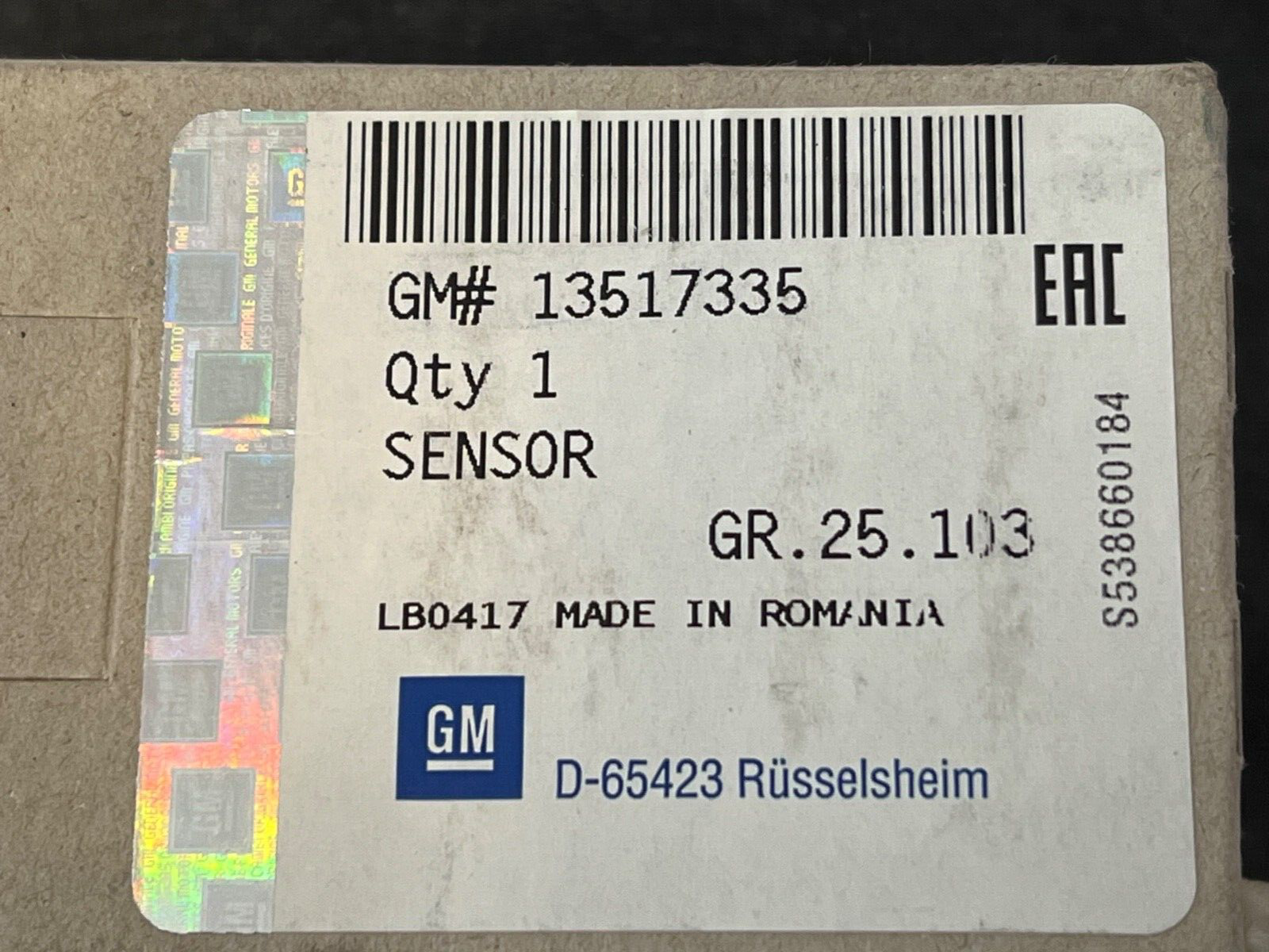 Genuine Vauxhall GM 13517335 Battery Monitoring Negative Terminal fits Insignia