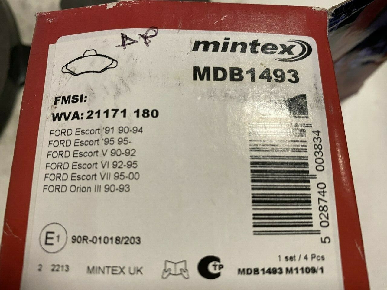 Mintex MDB1493 Front Brake Pad Set