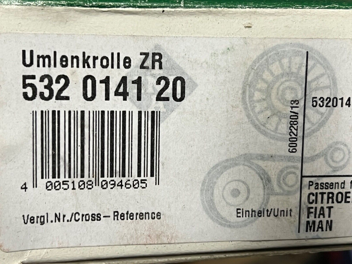 INA 532014120 Timing Belt Pulley fits Citroen Fiat