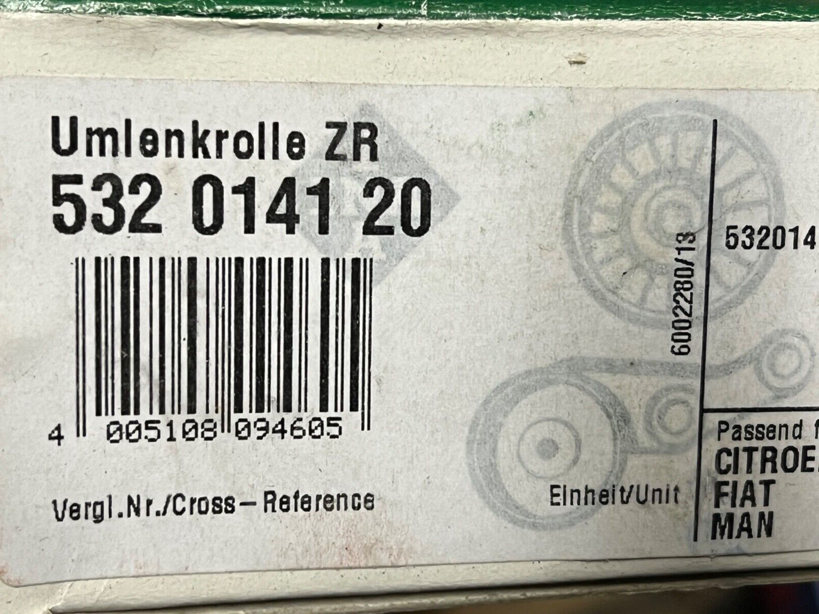 INA 532014120 Timing Belt Pulley fits Citroen Fiat