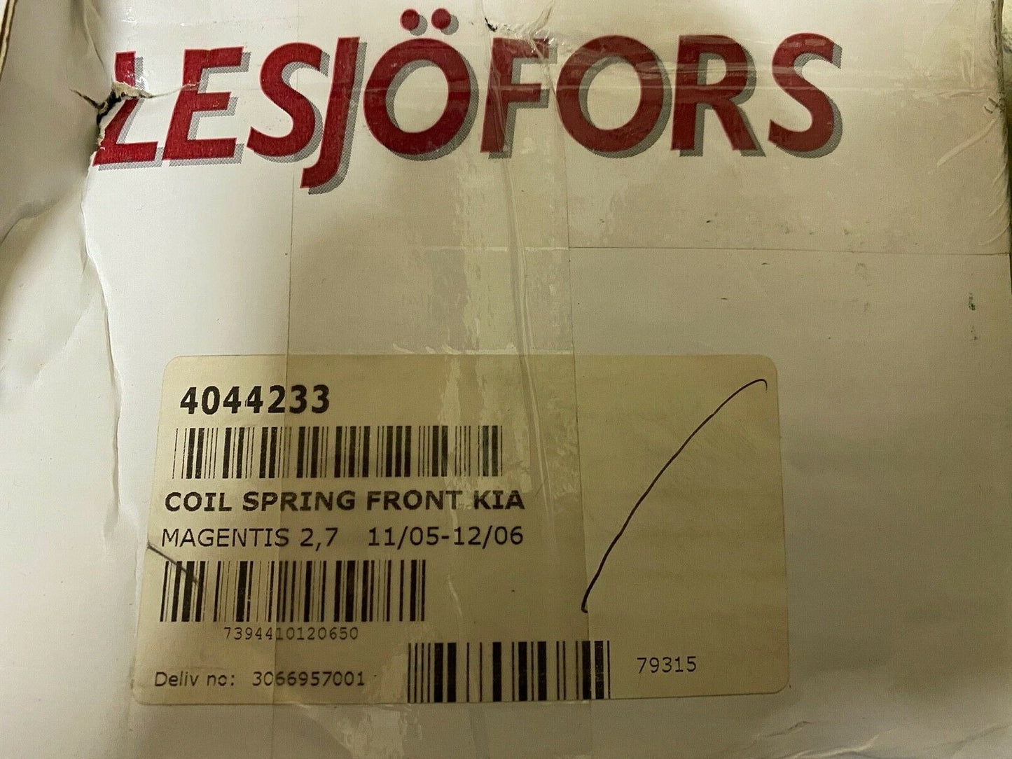 Lesjofors 4044233 Front Coil Spring fits Kia