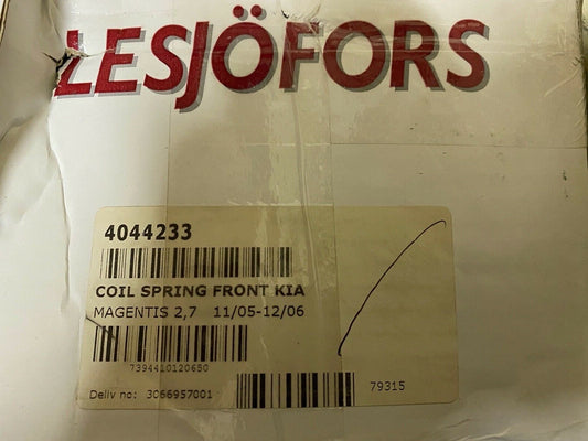 Lesjofors 4044233 Front Coil Spring fits Kia