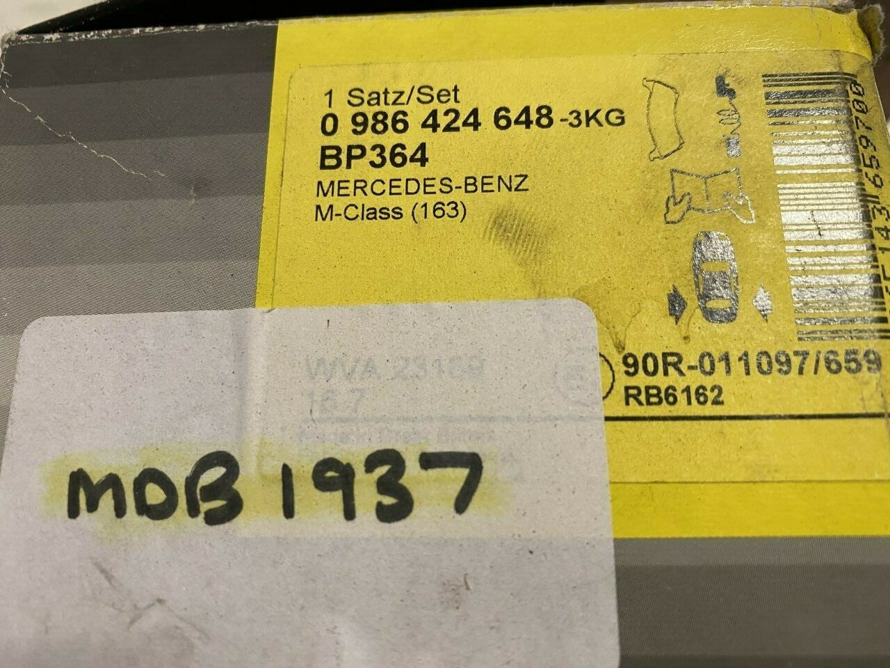Bosch 0986424648 Rear Brake Pad Set