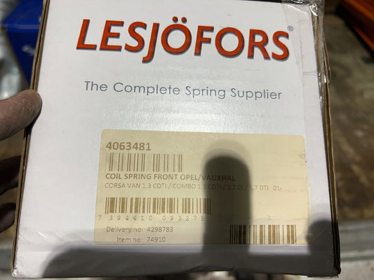 Front Coil Spring fits Vauxhall Corsa Combo Lesjofors 4063481 Coil Spring