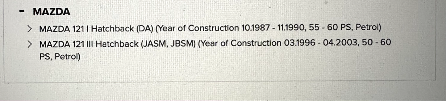Japko 132305 Ignition Coil Leads Set fits Mazda Ford