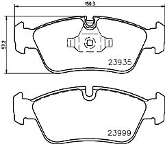 Mintex MDB2684 Front Brake Pad Set fits BMW