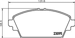 Mintex MDB2117 Front Brake Pad Set fits Nissan