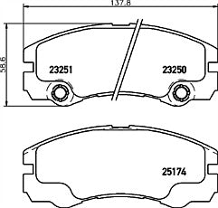 Mintex MDB1985 Front Brake Pad Set