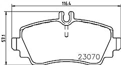Mintex MDB1924 Front Brake Pad Set fits Mercedes