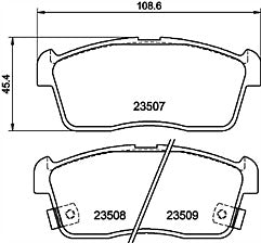 Mintex MDB1987 Front Brake Pad Set fits Chevrolet Daihatsu Subaru Suzuki