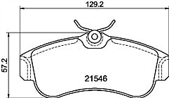 Mintex MDB1423 Front Brake Pad Set fits Nissan