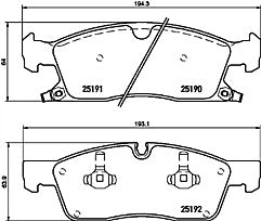 Mintex MDB3154 Front Brake Pad Set fits Jeep